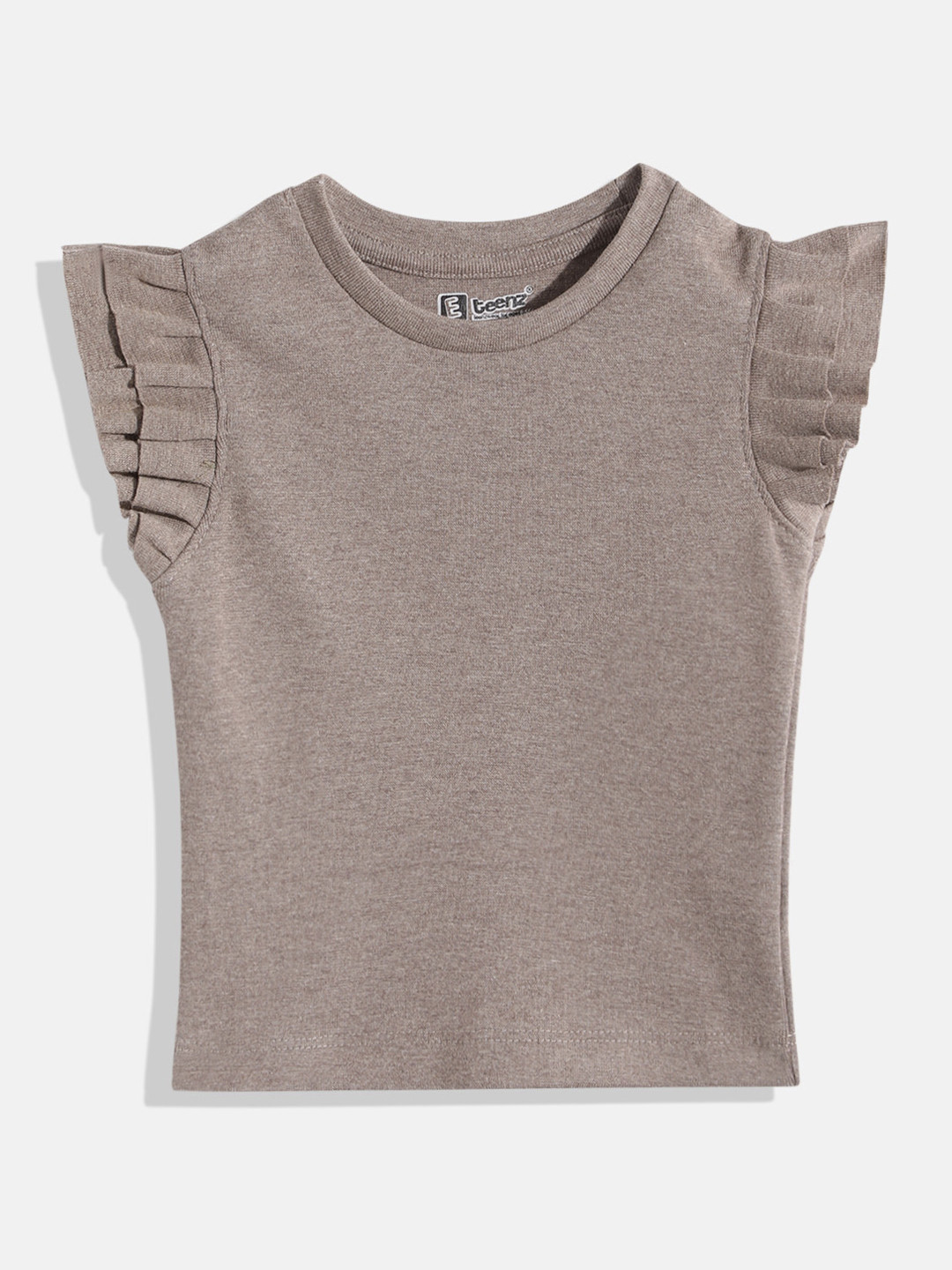 Eteenz Girls Ruffled Regular Knitted Top