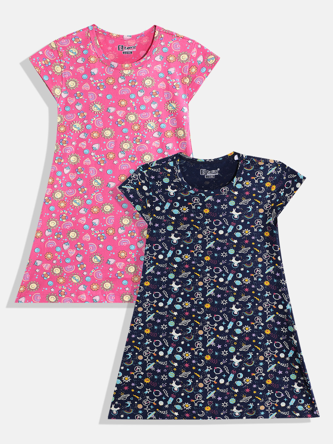 Eteenz Set of 2 Floral Print A-Line Dress