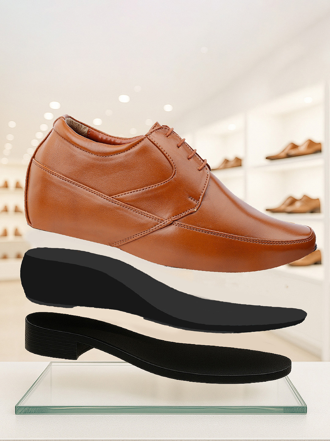 Bxxy Men 762 Cm Hidden Height Increasing Formal Derby Lace-up Regular Shoes