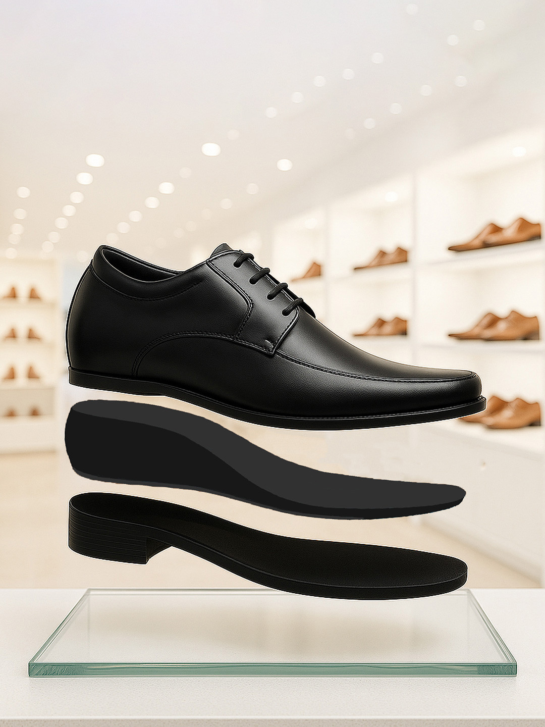 Bxxy Men 762 Cm Hidden Height Increasing Formal Derby Lace-up Regular Shoes