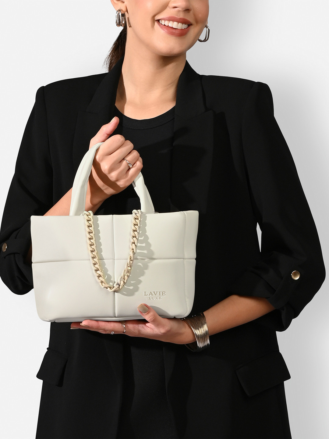 LAVIE LUXE Structured Classic Design Tote Bag