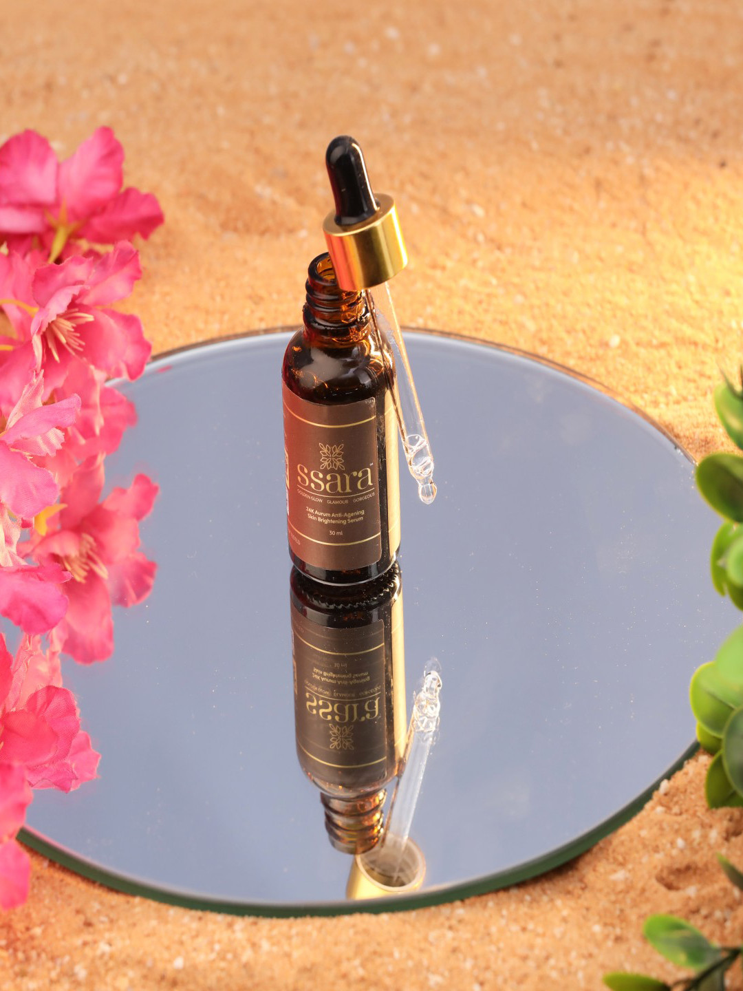 The Ssara 24K Aurum Anti Ageing Skin Brightening Serum With Vitamin C & E - 30 ml