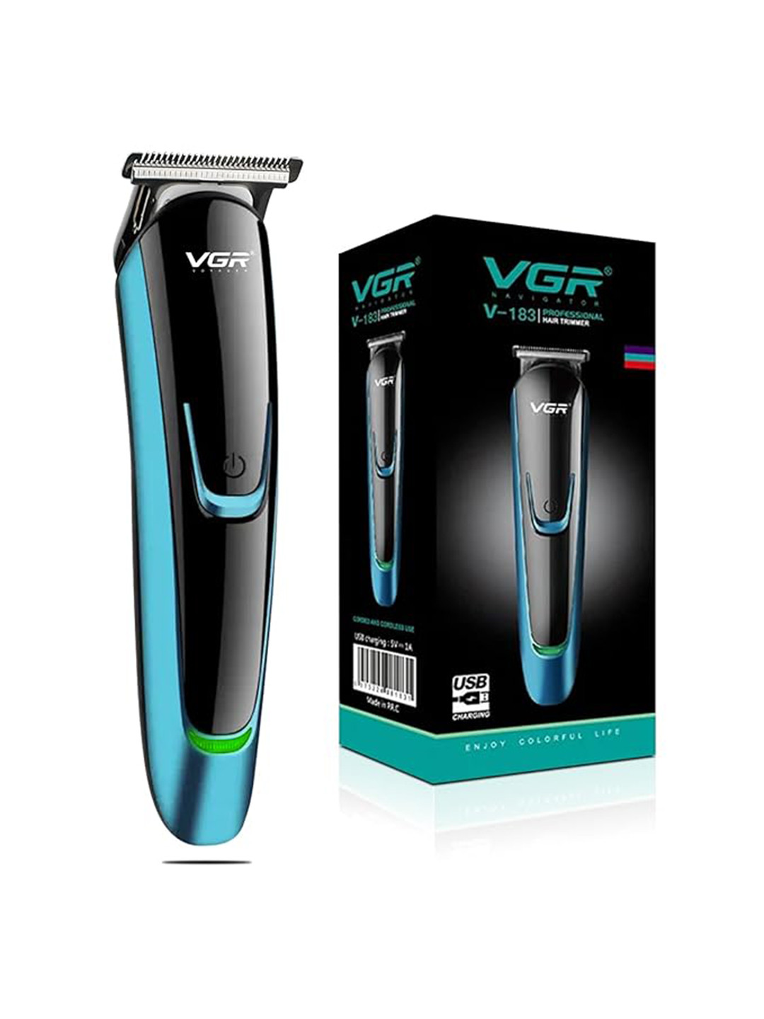 VGR Professional Hair Trimmer With 120 Min Runtime V-183 - Blue