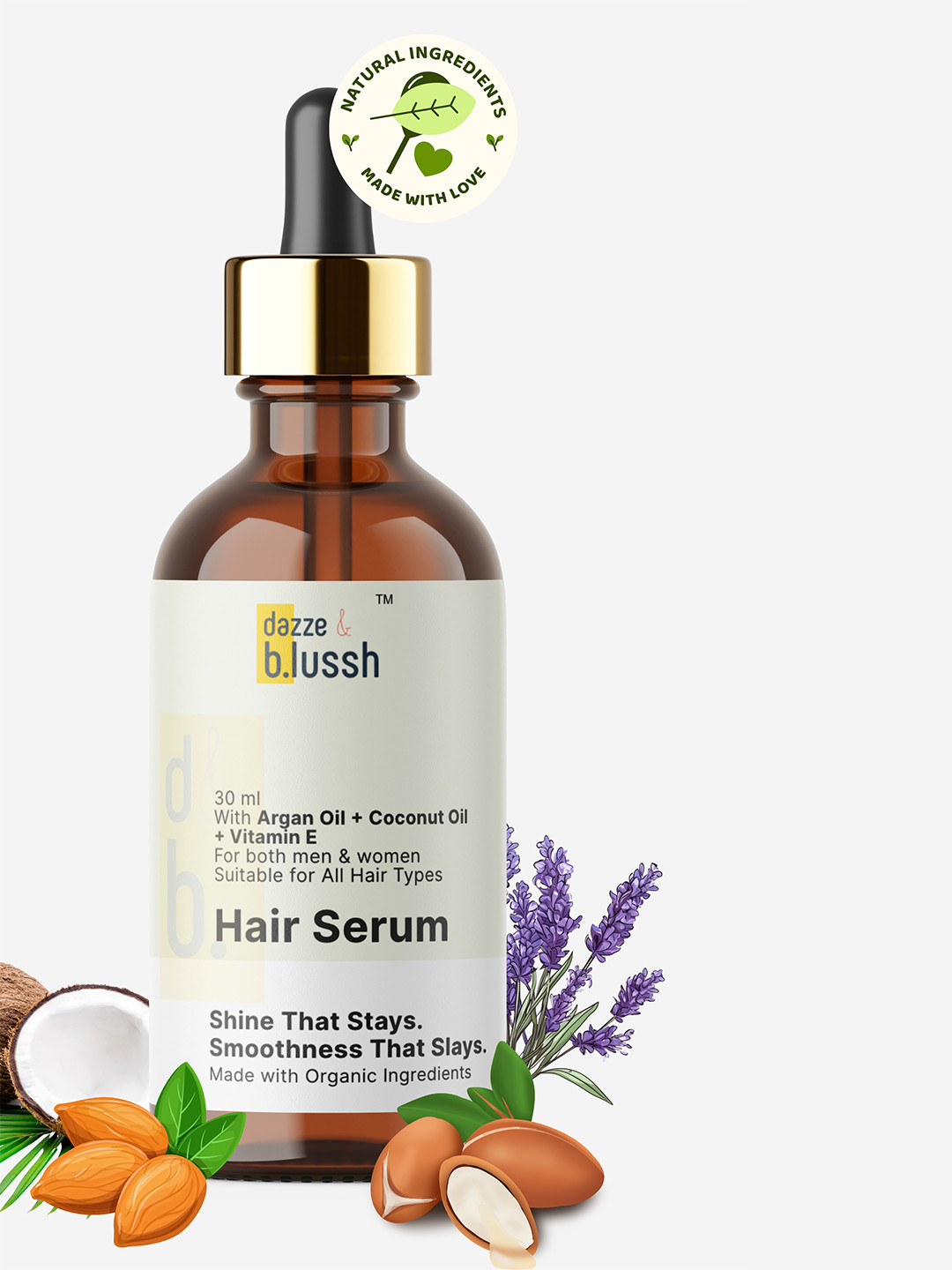 Dazze and blussh Silicone-Free Nourishing Hair Serum With Argan Oil  - 30 ml