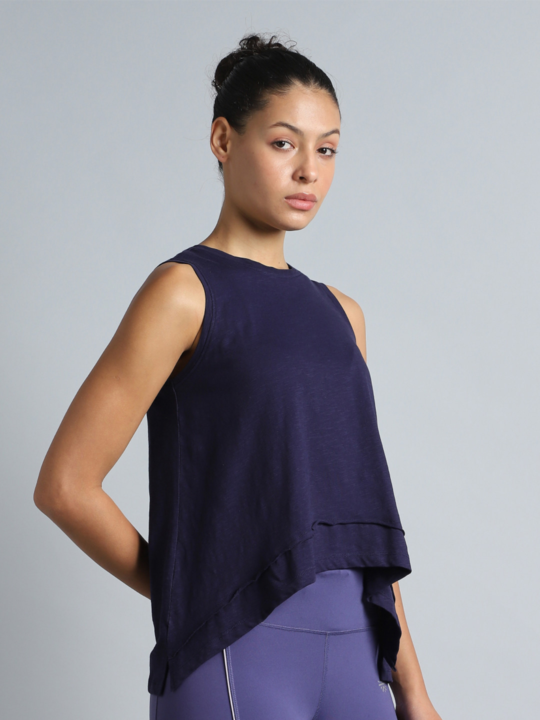 CULT Women Navy Yoga Flow Tank