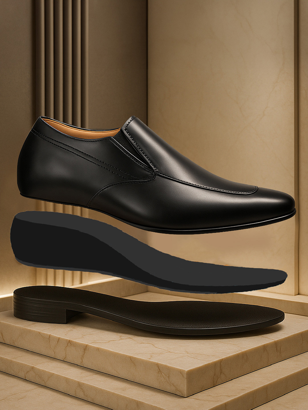 Bxxy Men 9 Cm Hidden Height Increasing Formal Slip-on Mocassin Shoes