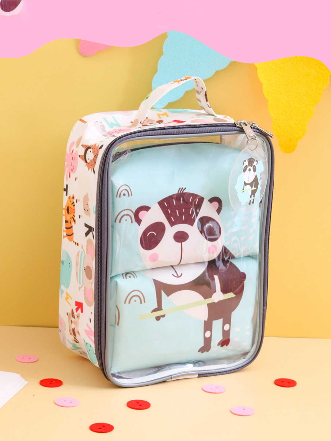 ROSADA Kids Printed Panda Puzzle Bag