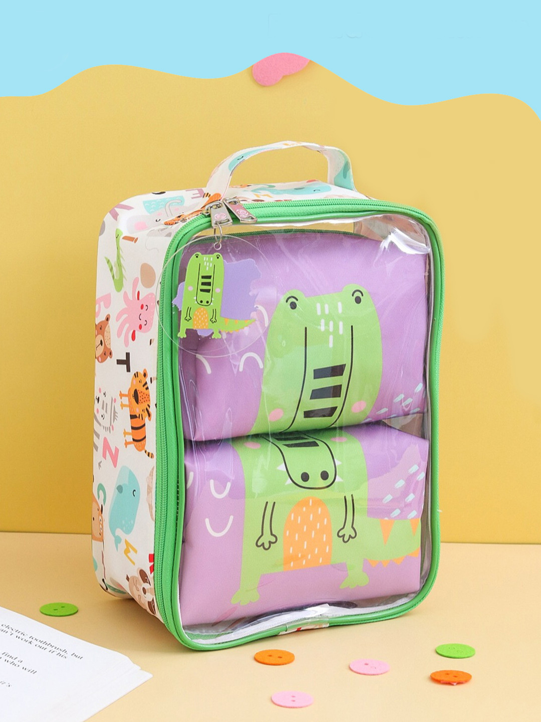 ROSADA Kids Printed Croco Puzzle Bag