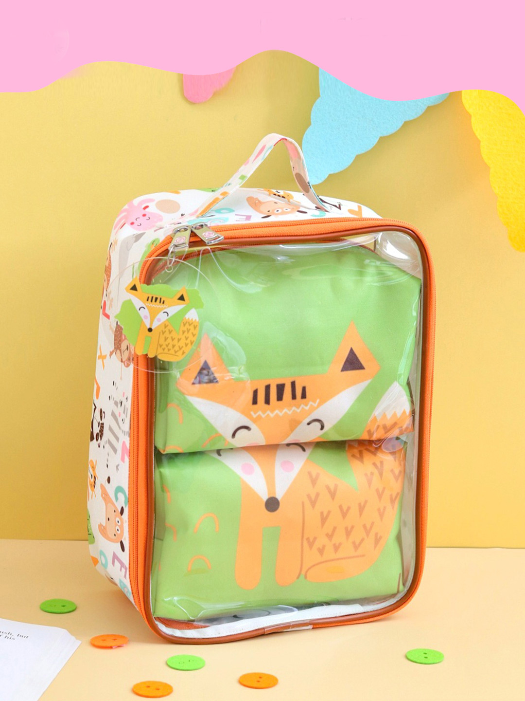 ROSADA Kids Printed Foxie Puzzle Bag