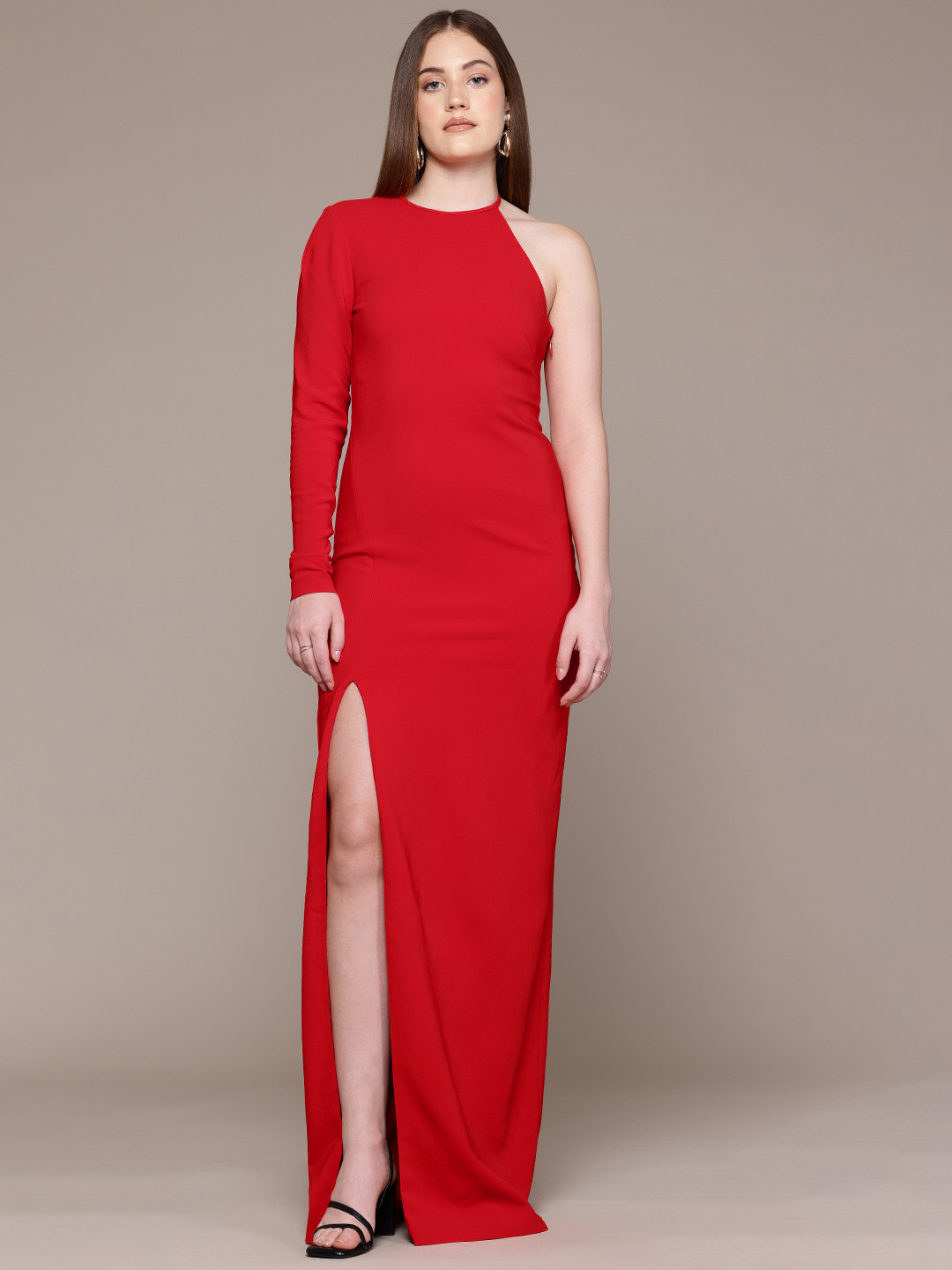 MANGO SELECTION Side Slit Styled Back Maxi Dress