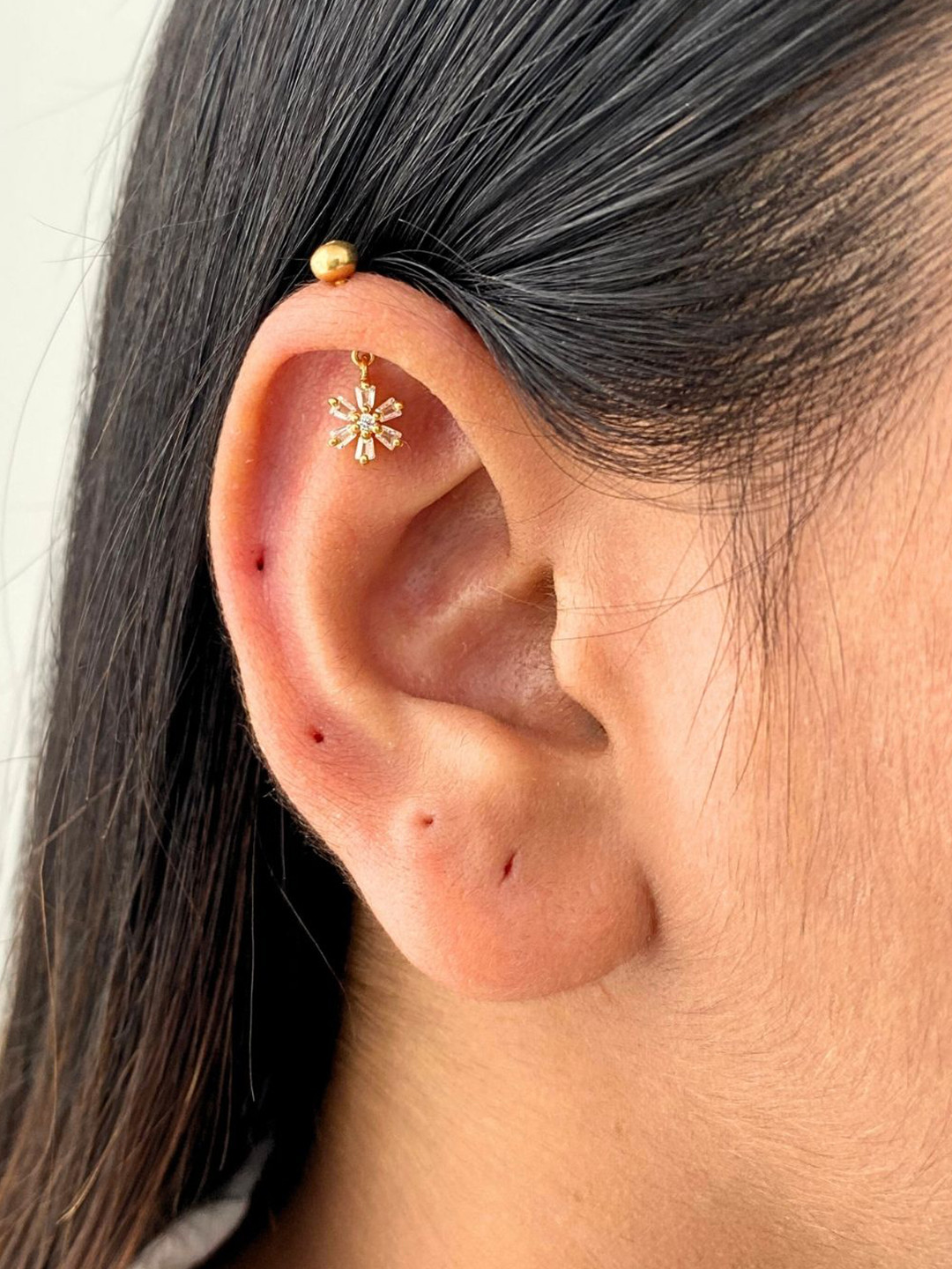 Boldiful Aster Helix 18k Gold Vermeil Drop Earrings 5A Cubic Zirconia Earrings