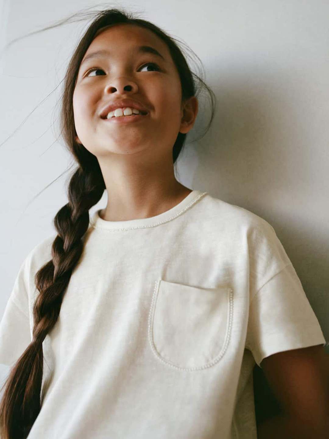 Mango Kids Girls Bead Detailed Drop-Shoulder Sleeves Pure Cotton Relaxed Fit T-shirt