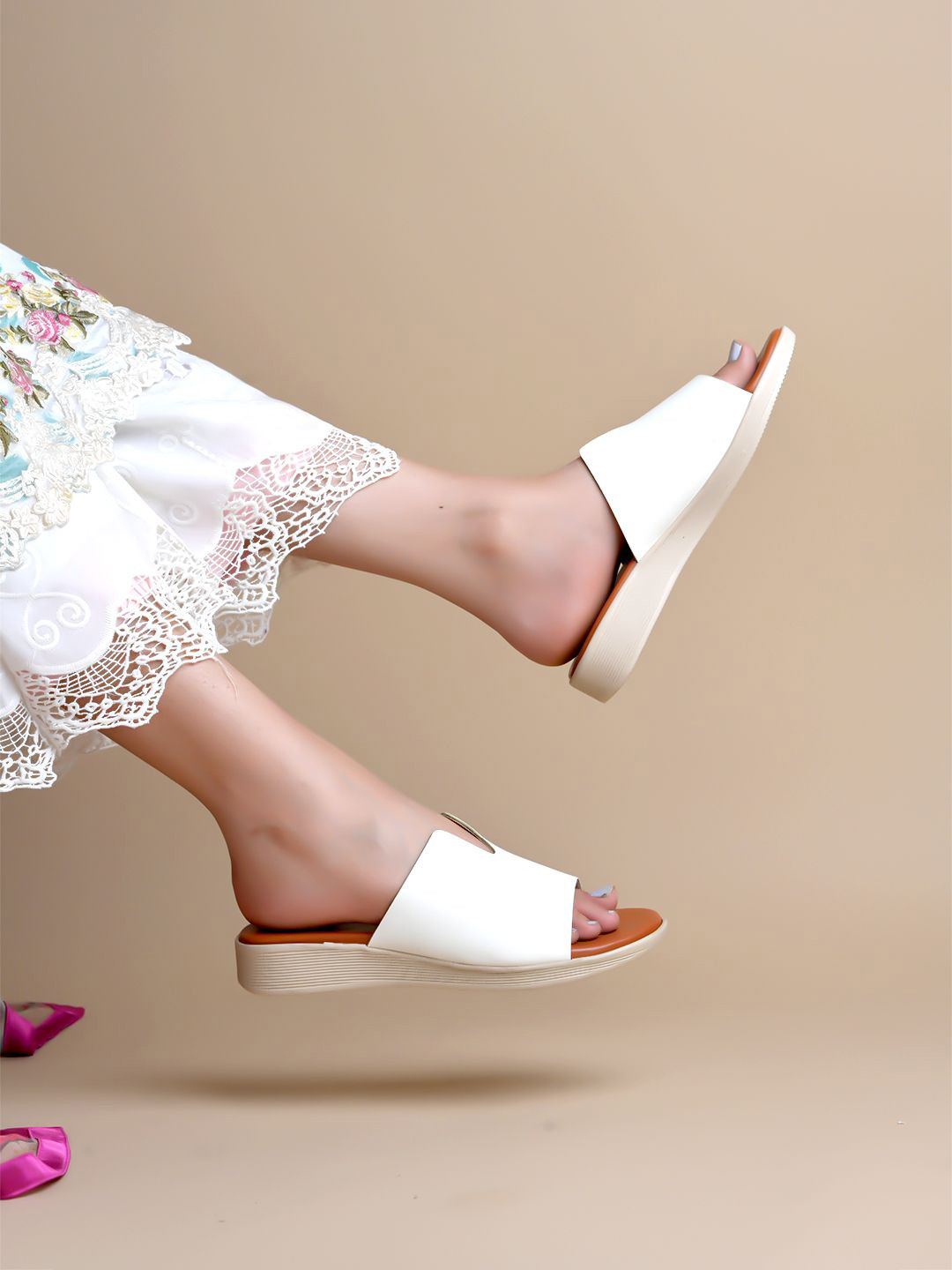 Stylestry Open Back Open Toe Wedge Sandals Heels