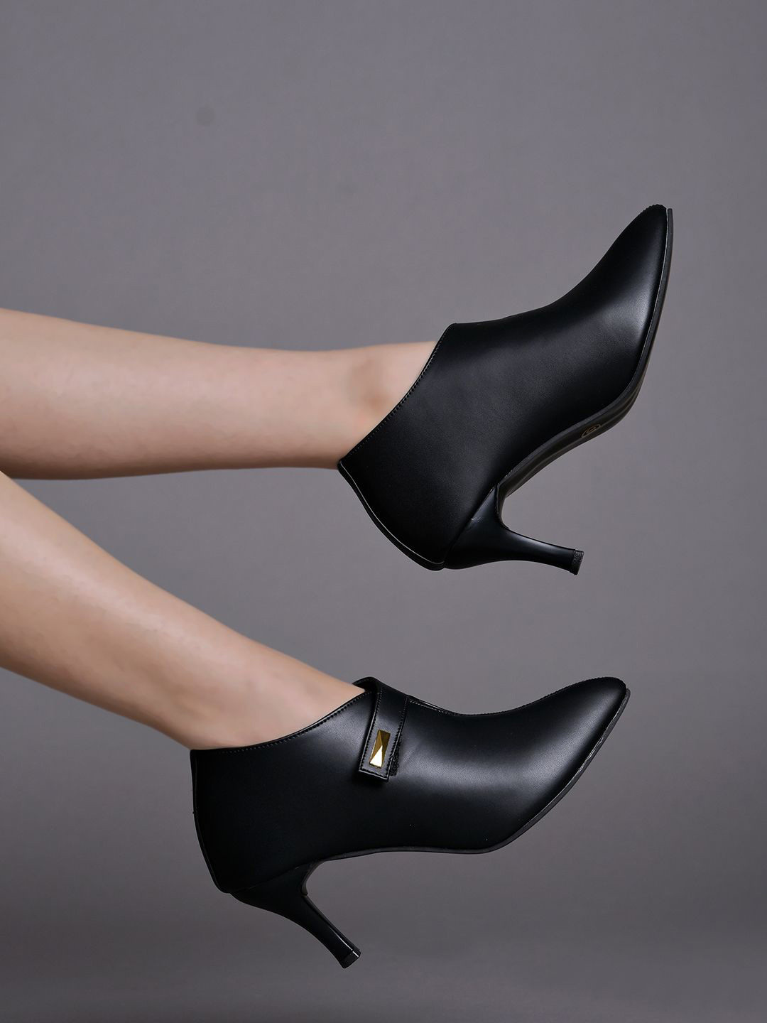 Stylestry Pointed Toe Ankle Loop Stiletto Pumps