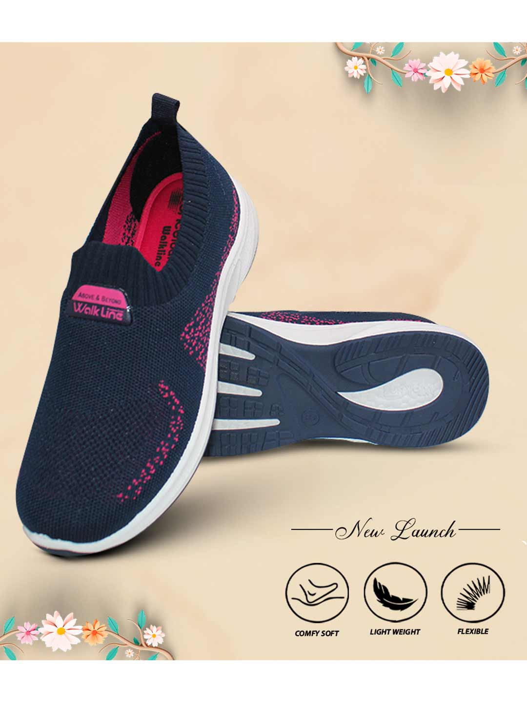 WALKLINE Women Slip-On Walking Shoes