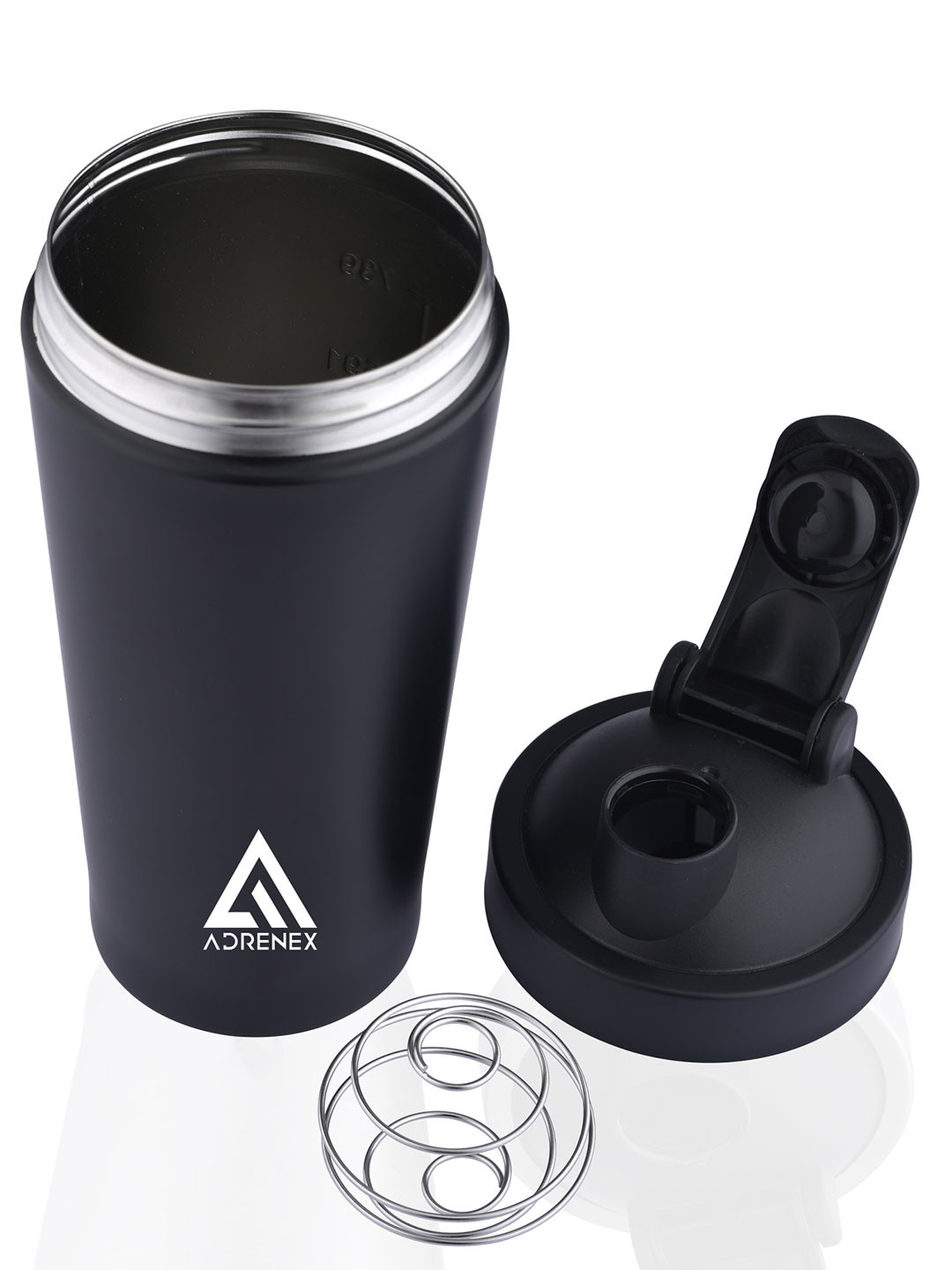ADRENEX Black Brand Logo Stainless Steel Spill Proof Shaker - 900ml