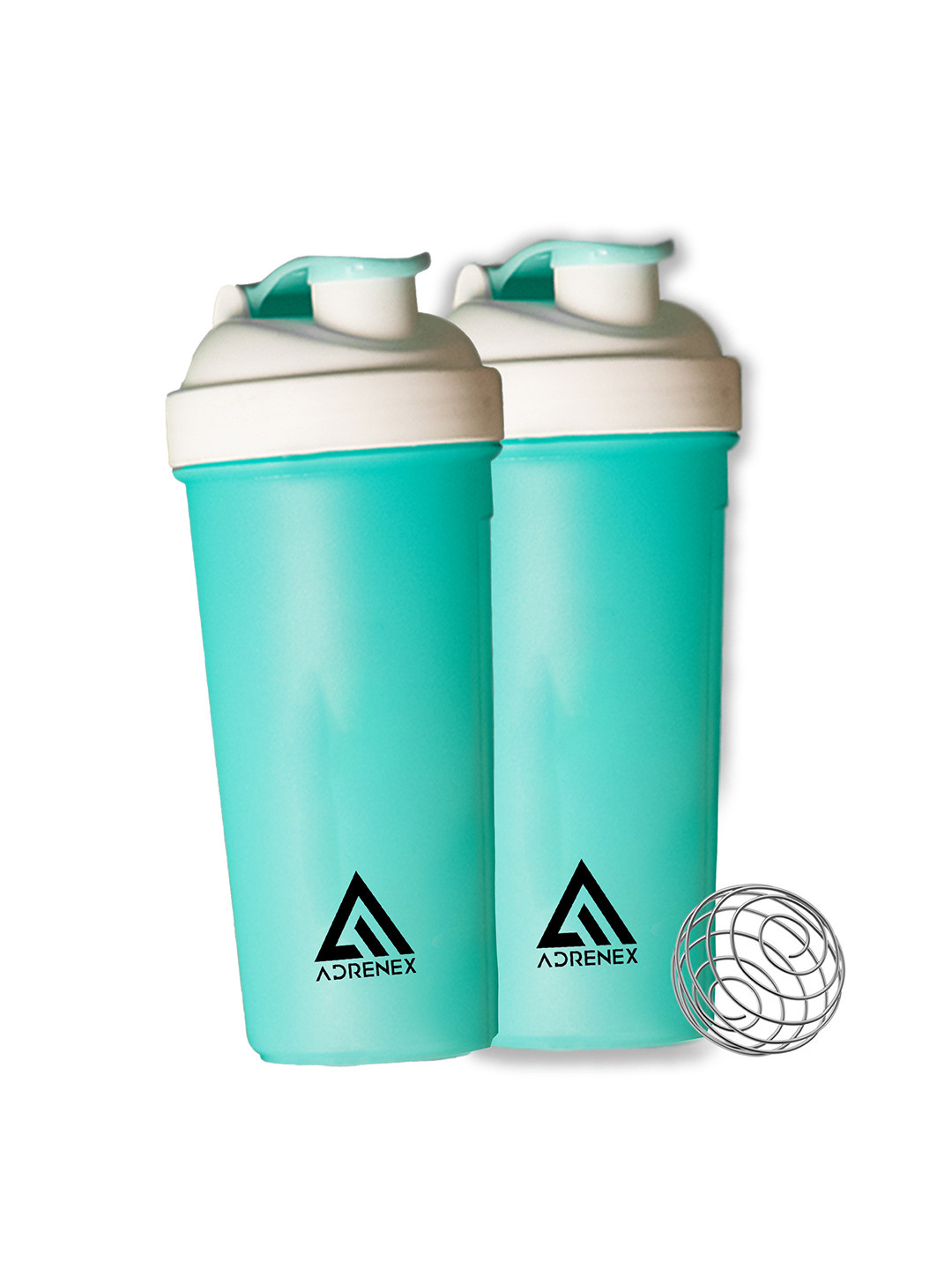 ADRENEX Green & White 2 Pieces Shaker Water Bottle