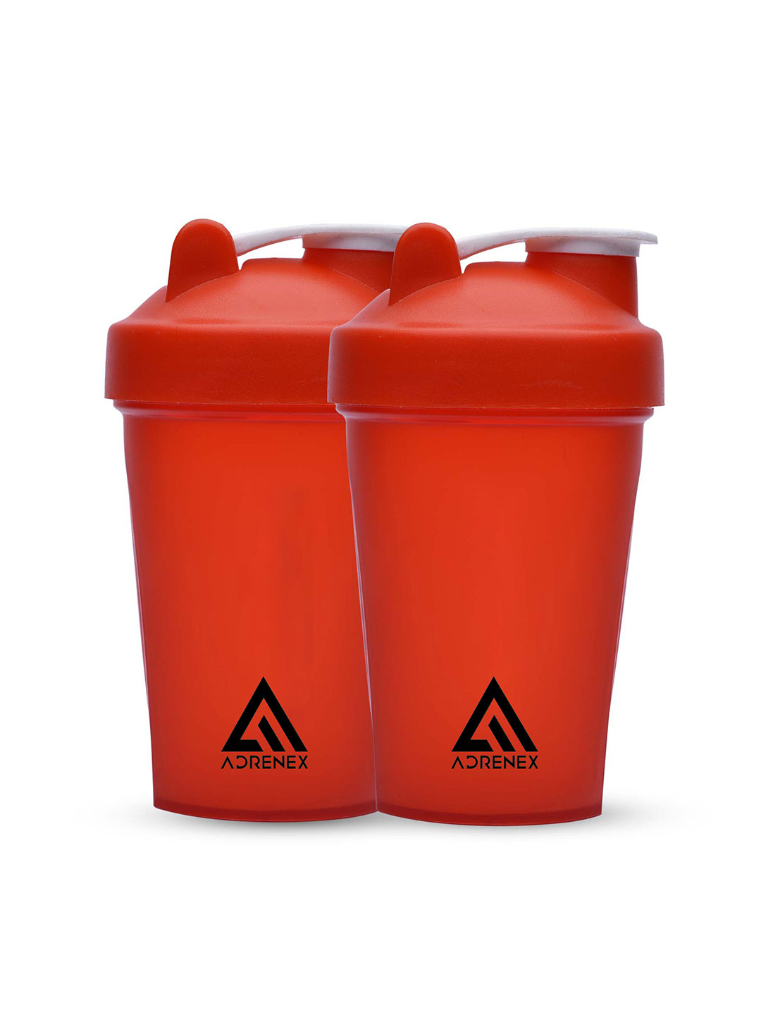 ADRENEX Red & White 2 Pieces Shaker Water Bottle 400ML
