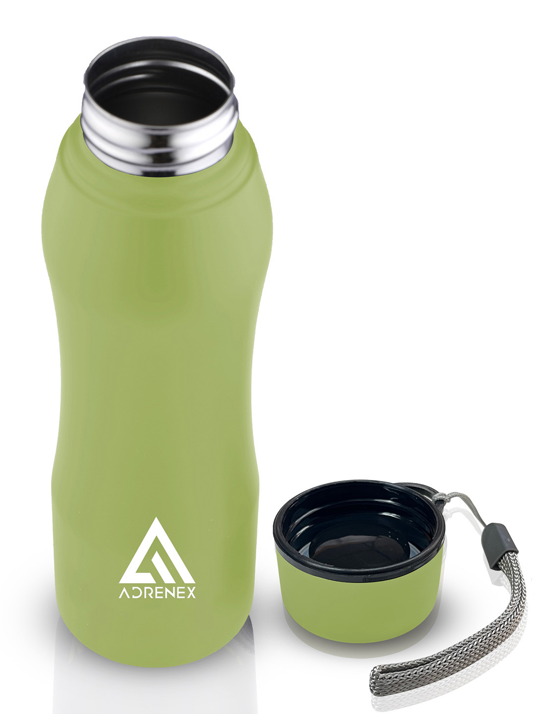 ADRENEX Green & Steel Stainless Steel Water Bottle 900ml