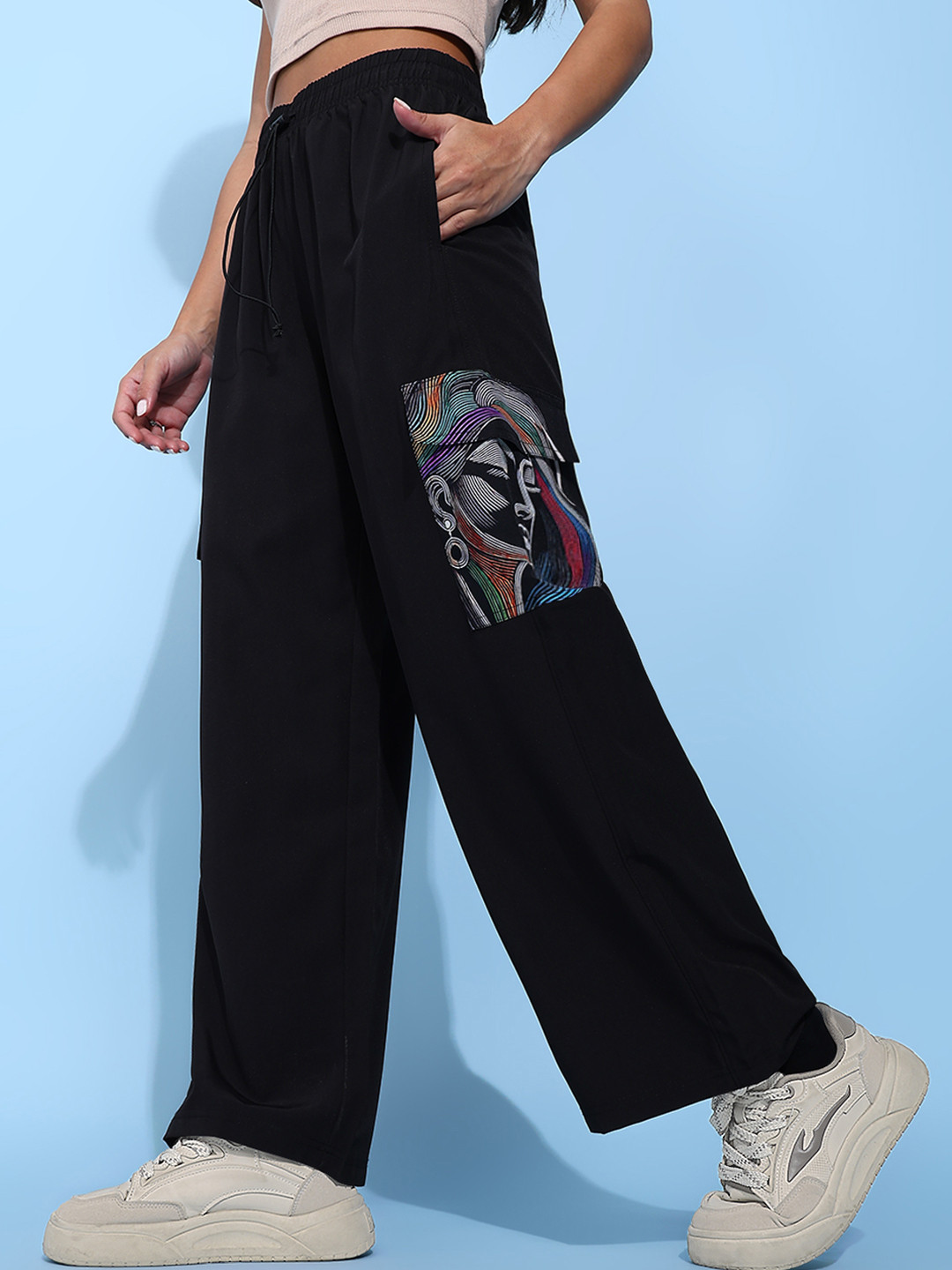 Lady Stark Printed Relaxed Fit Mid Rise Trackpants