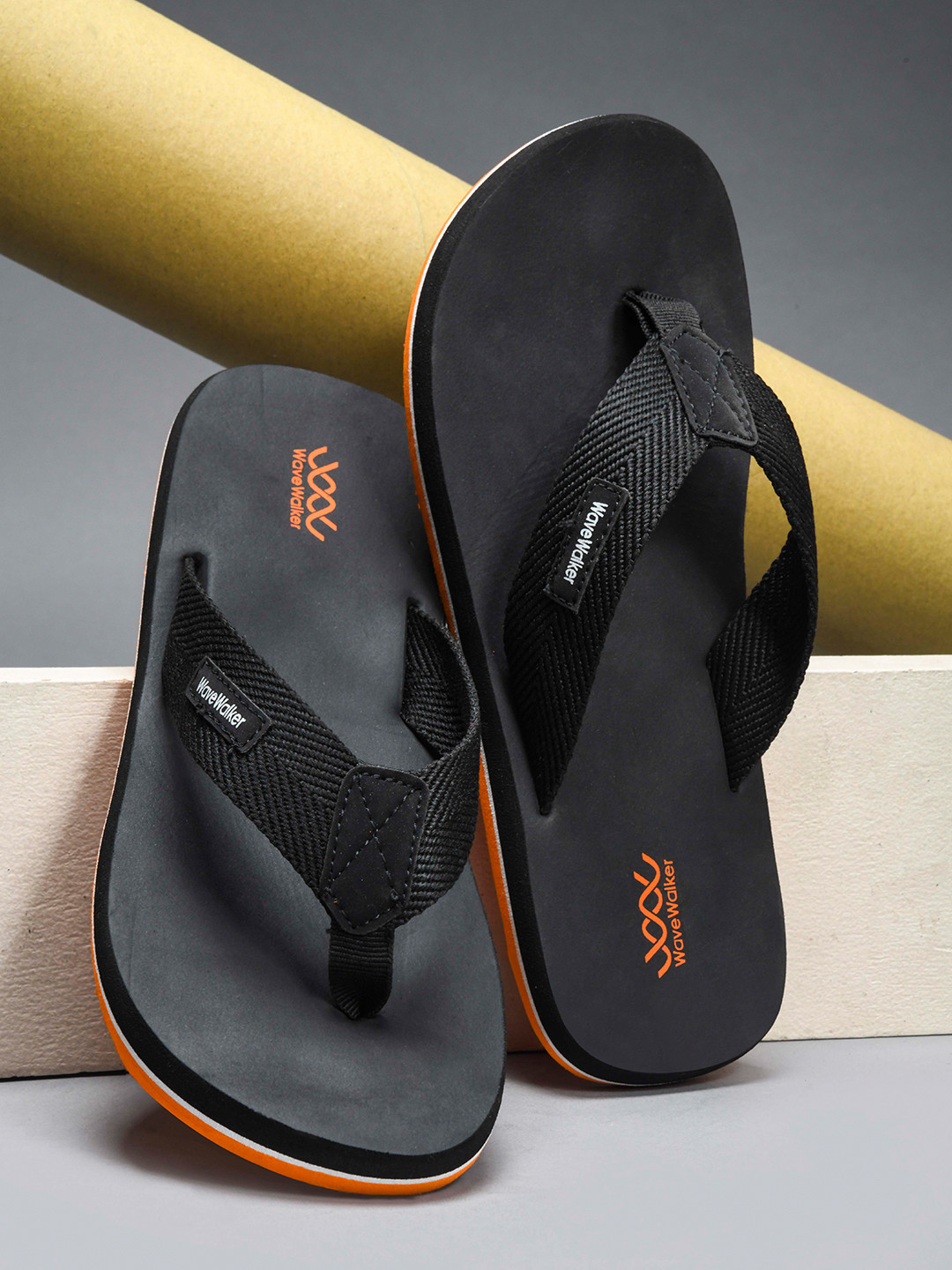 WAVE WALKER Men Rubber Thong Flip-Flops