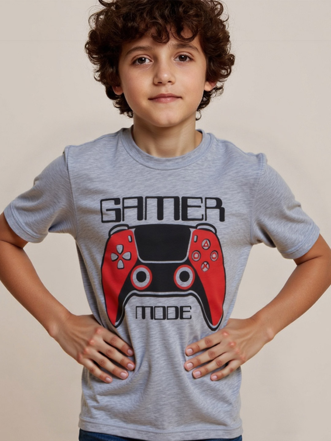 Tiny Toonzzz Boys Printed Applique T-shirt