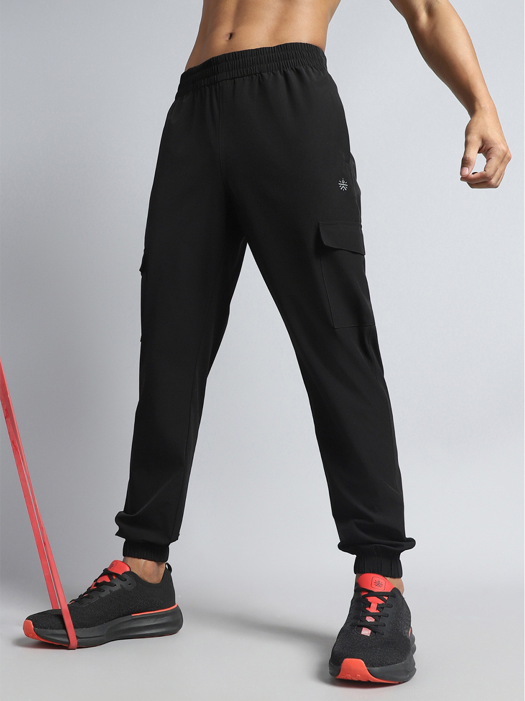 CULT Men Black Active Day out Cargo Joggers