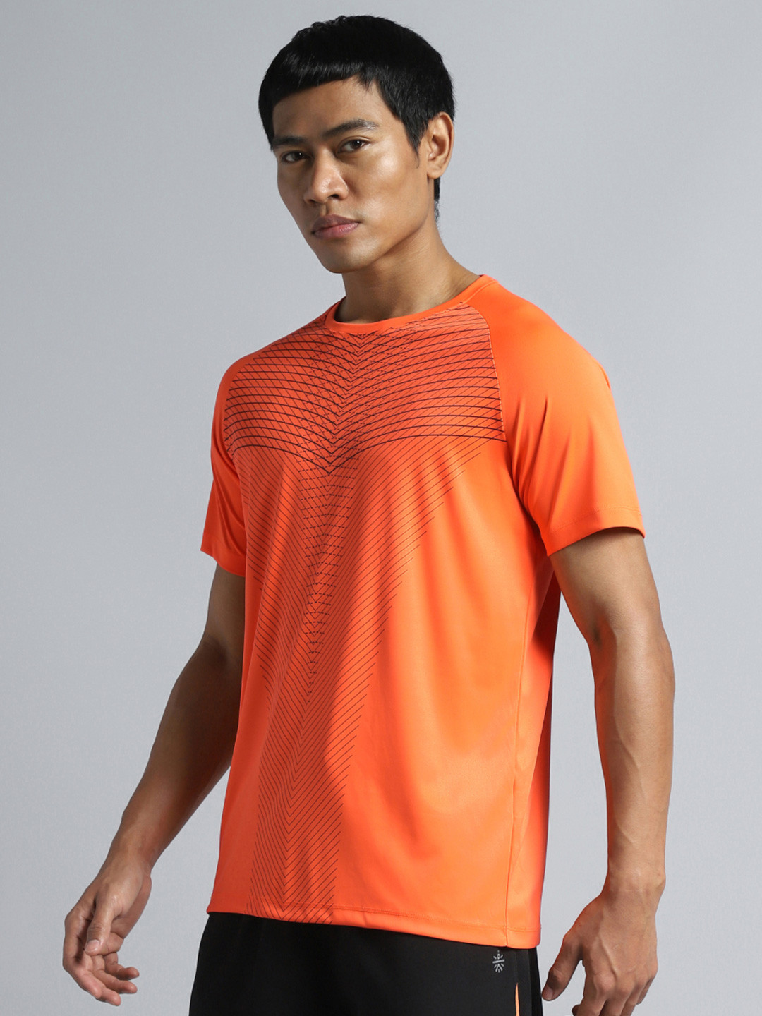 CULT Men Orange Energy Map Printed T-shirt