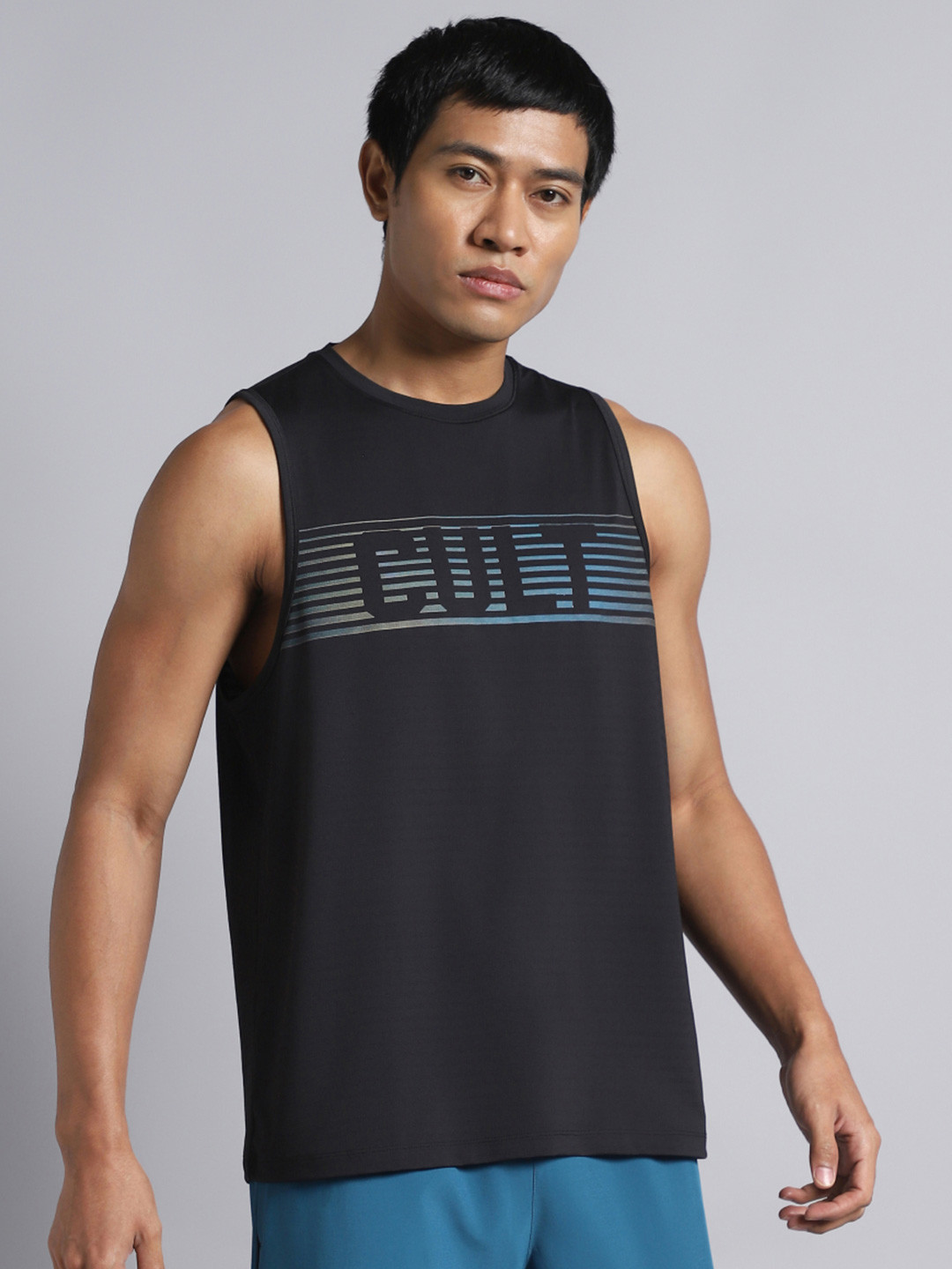 CULT Men Black Training Muscle Tank