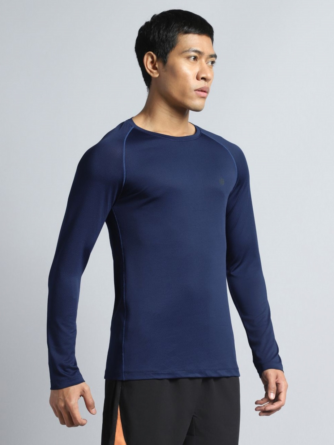 CULT Men Navy Performance Pro Base Layer Slim Fit T-shirt