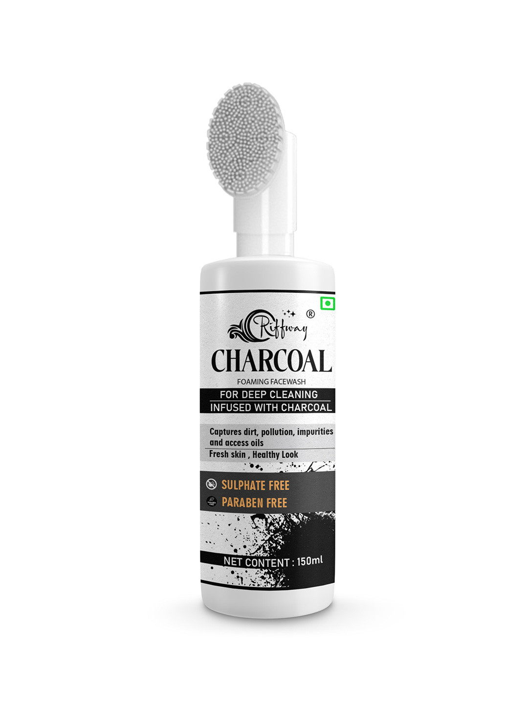 riffway Charcoal Face Wash For Deep Cleanser - 200 ml