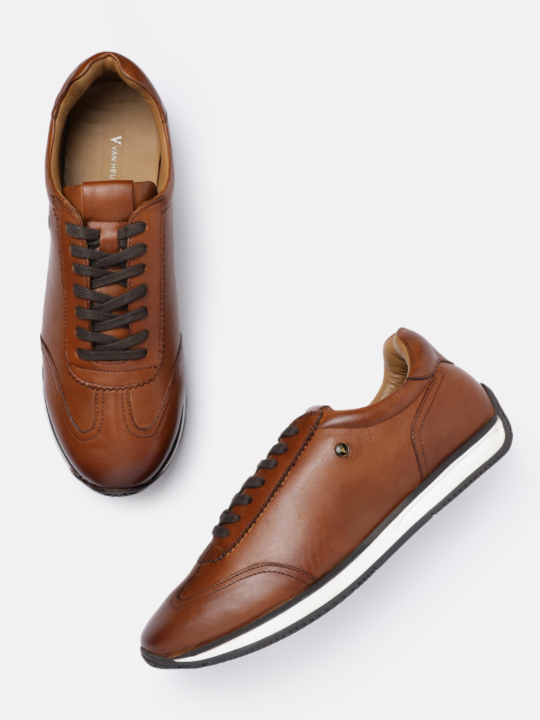 Van Heusen Men Leather Smart Casual Sneakers