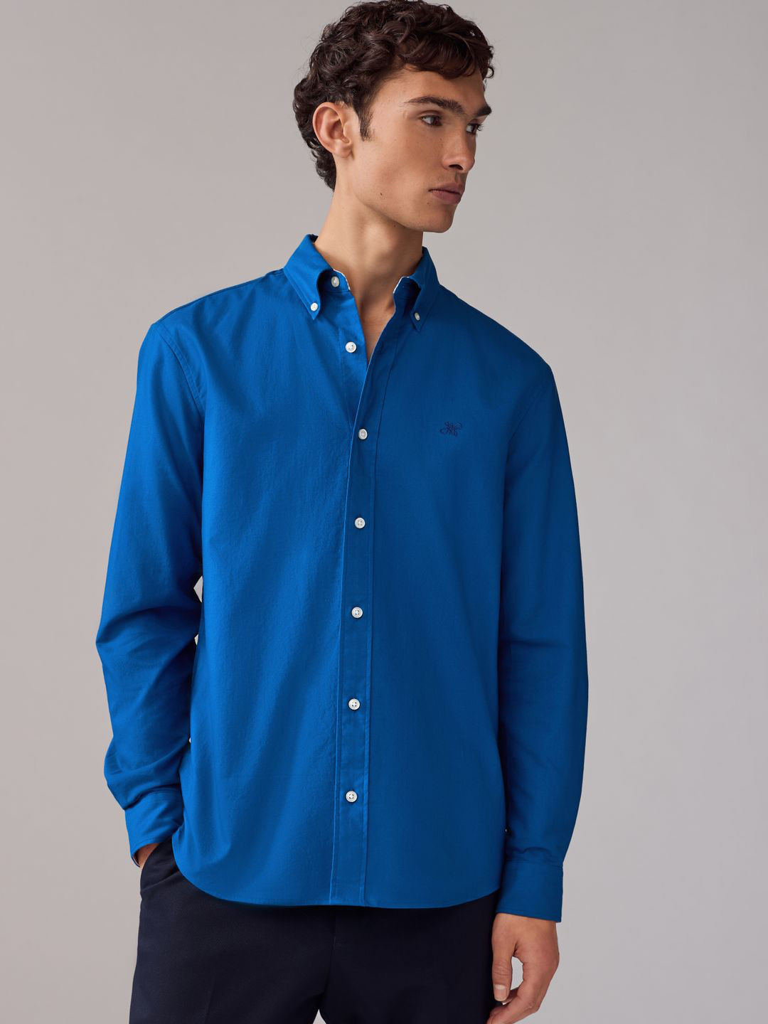 NEXT Oxford Weave Slim Fit Casual Shirt