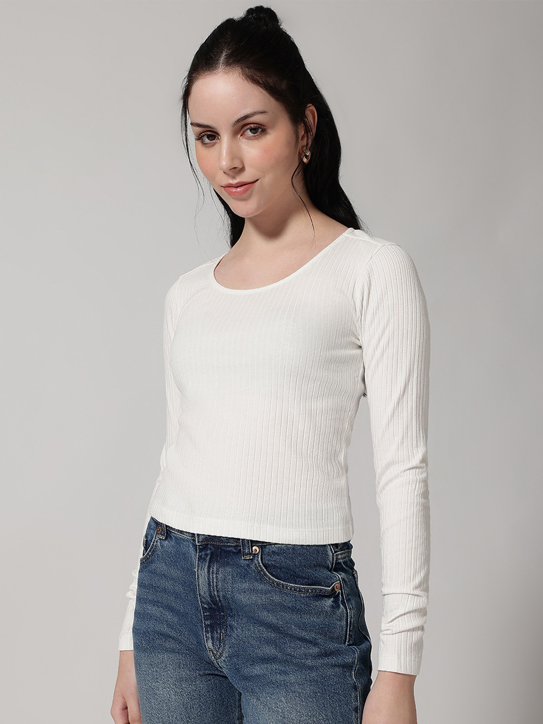 Strong And Brave  Women RIbbed Full Sleave Top