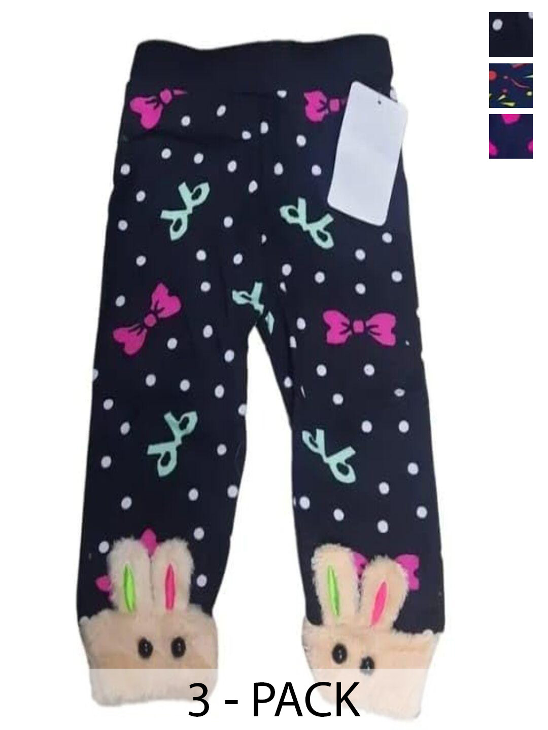 BriKSHi Kids-Unisex Pack of 3 Velvet Track Pants