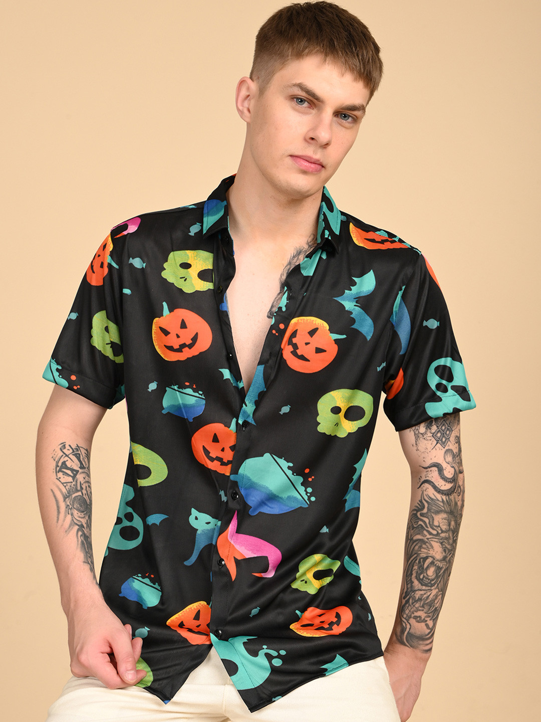 TIGER SNAKE Men Comfort Fit Graphic Printed Casual Shirt