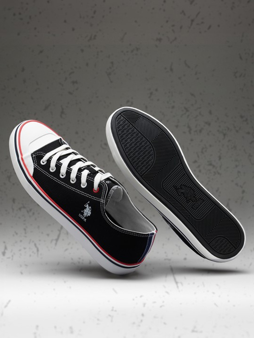 U.S. Polo Assn. Men Canvas Round Toe Lace-Ups Sneakers