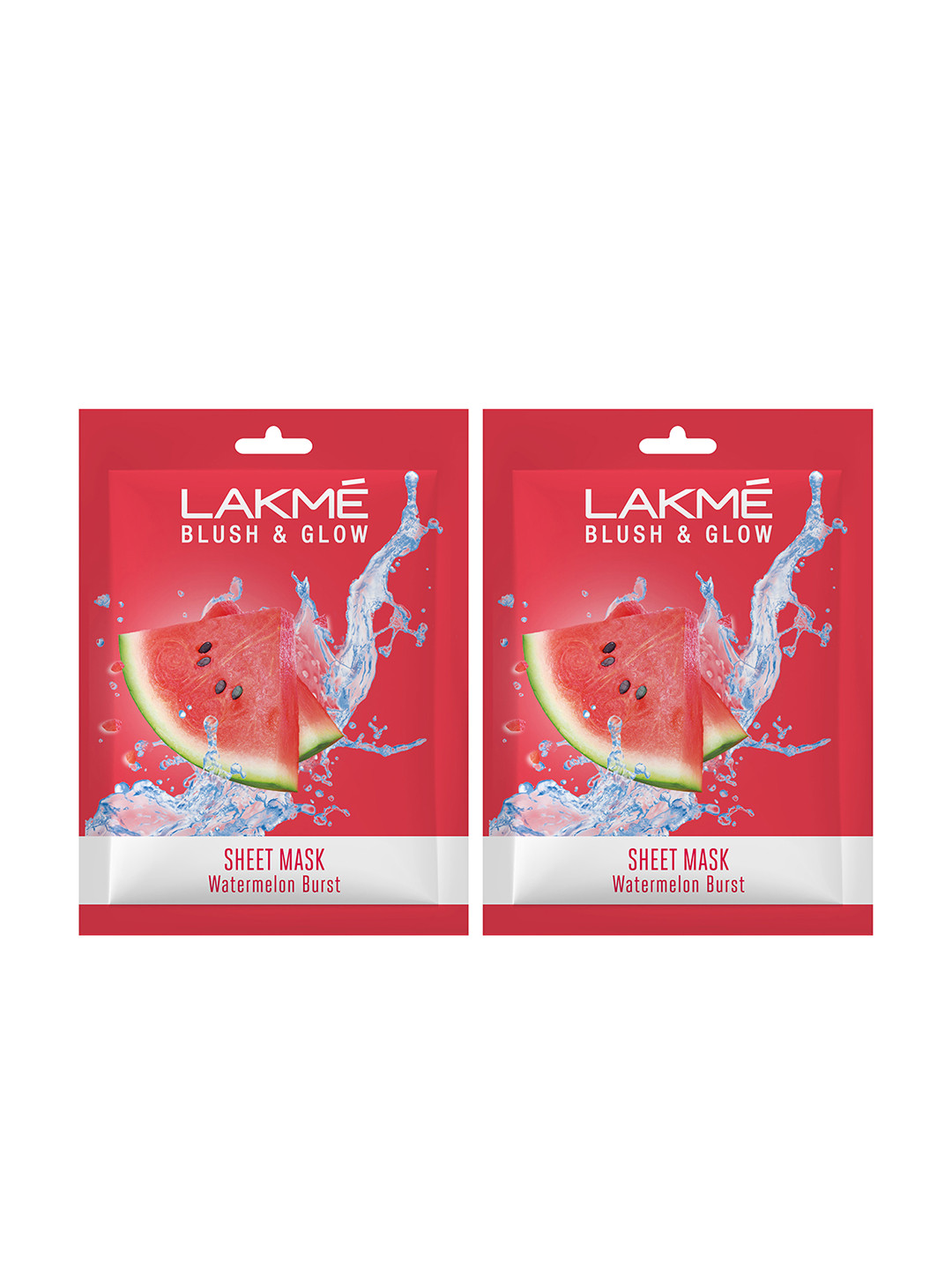 Lakme Set Of 2 Blush & Glow Watermelon Sheet Mask - 25ml