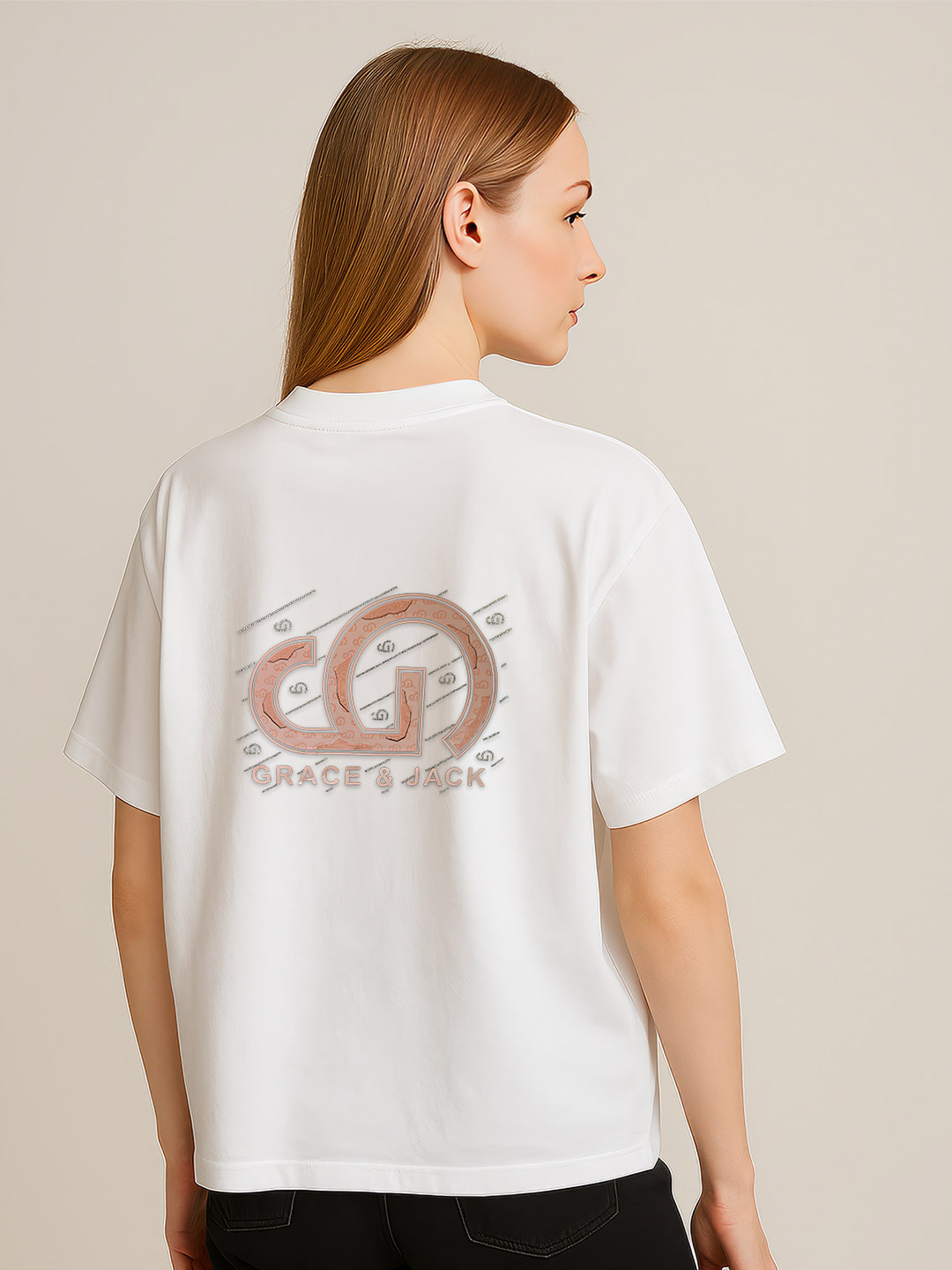 GRACE & JACK Women Logo Printed Oversized T-shirt
