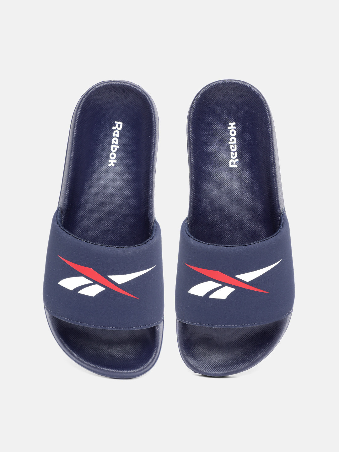 Reebok Men Vector Brand Logo Print Sliders