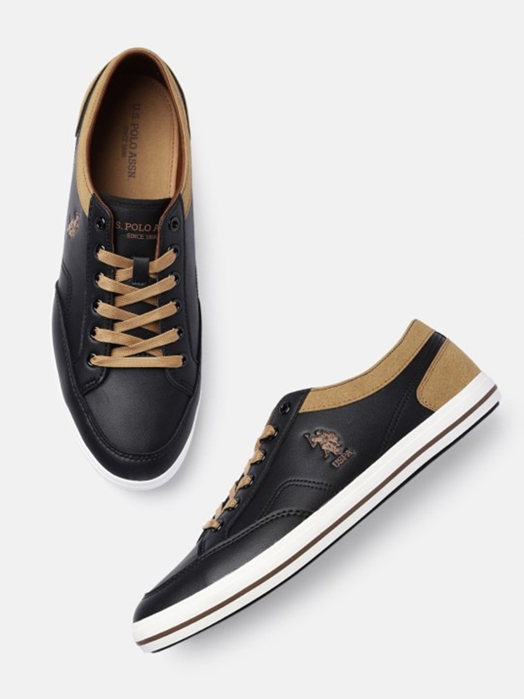 U.S. Polo Assn. Men Solid Lace-Up Round Toe Regular Sneaker