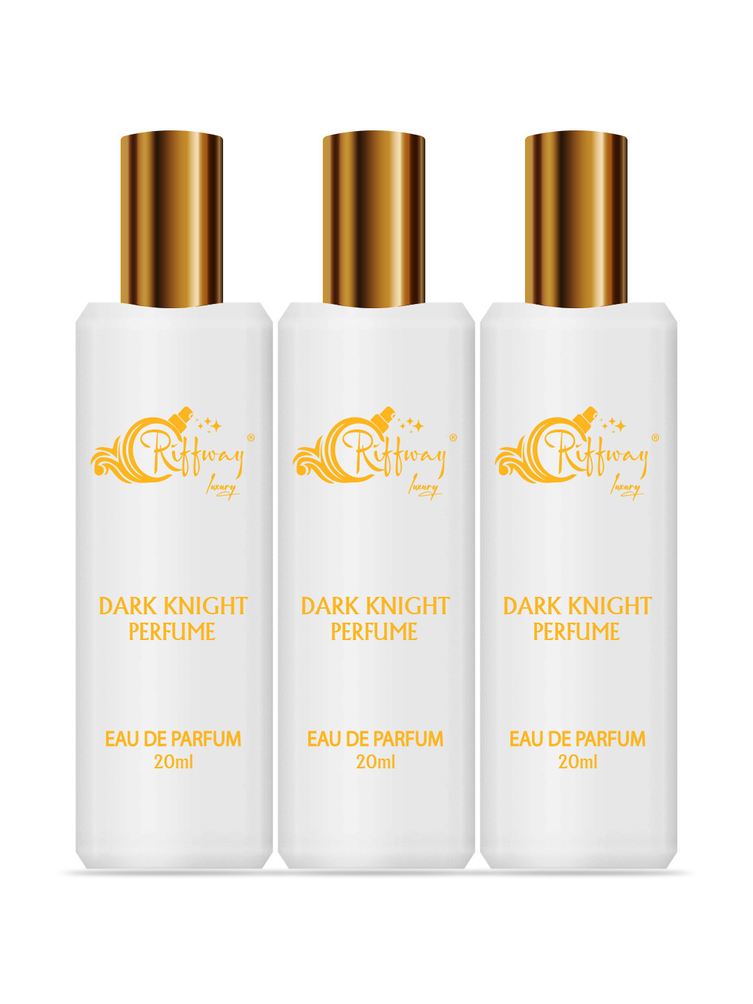 riffway Dark Knight Men Set Of 3 Long Lasting Eau De Parfum - 20 ml Each