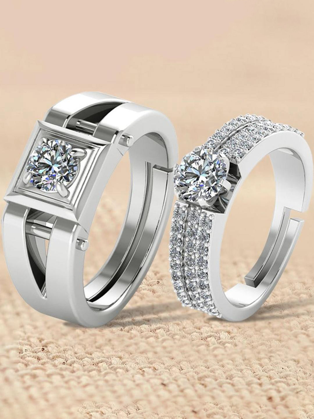 Miss Highness Adjustable Pure 925 Silver Couples Ring