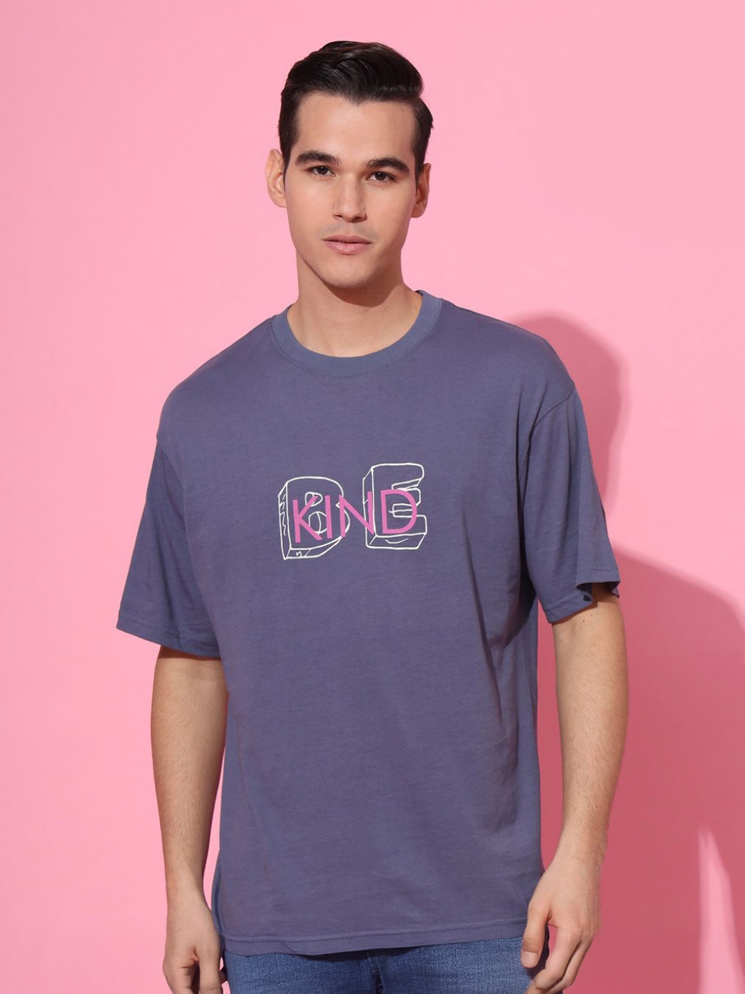 UNSOMBER Unisex Puff Print at Back Pure Cotton T-shirt