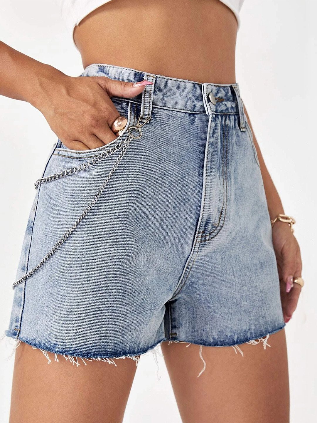 Its 4 You Unisex Silver-Two Layer Jeans Chain