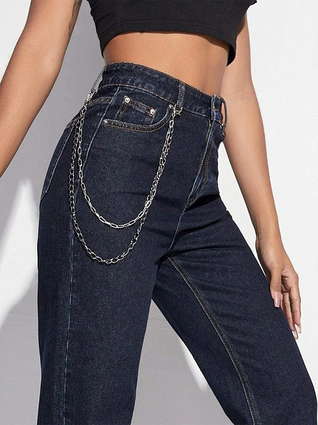 Its 4 You Unisex Silver Side Pant Chain