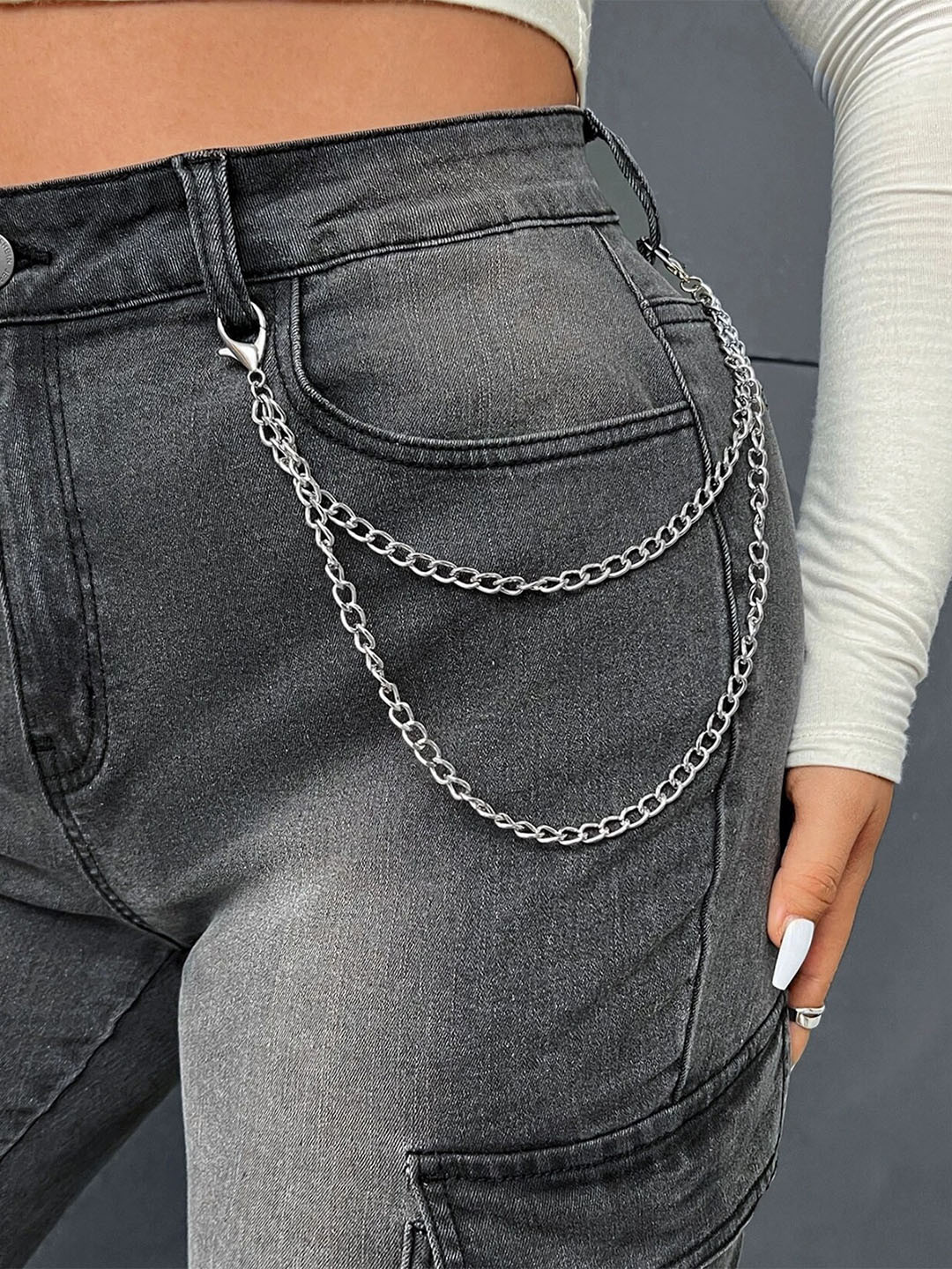 Its 4 You Unisex Silver-Heavy Duty Jean Chain