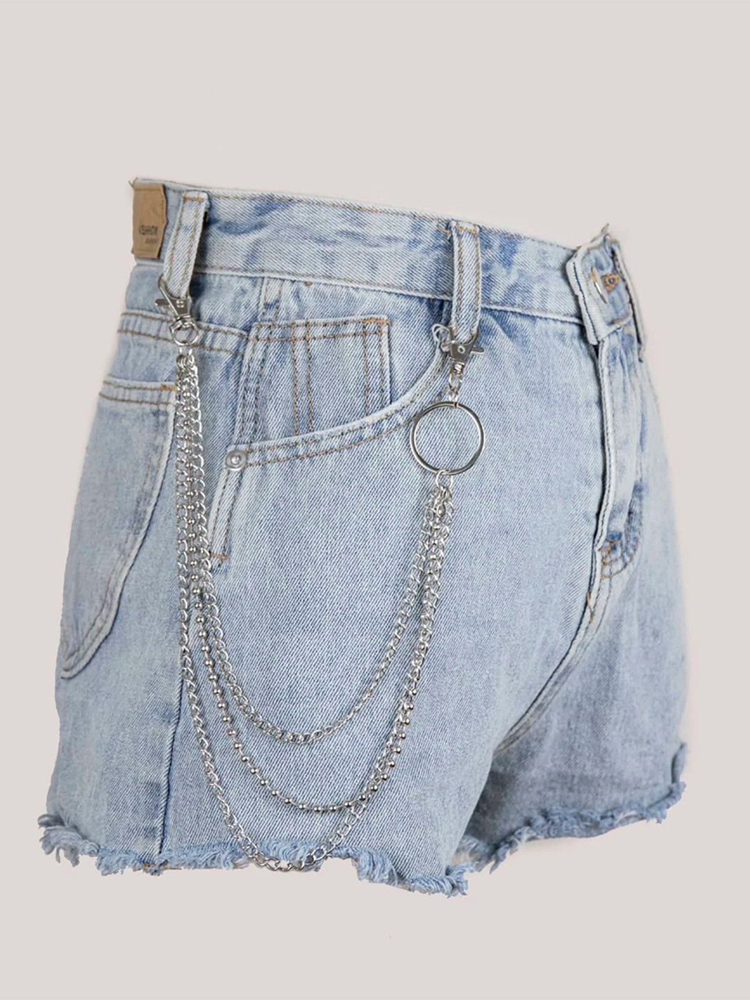 Its 4 You Unisex Silver-Punk Jean Chain & With Ring