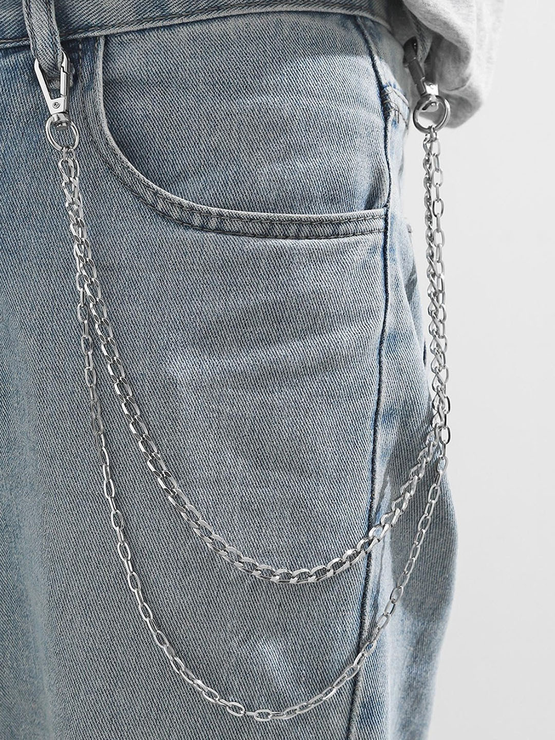 Its 4 You Unisex Silver-Two Layer Chain
