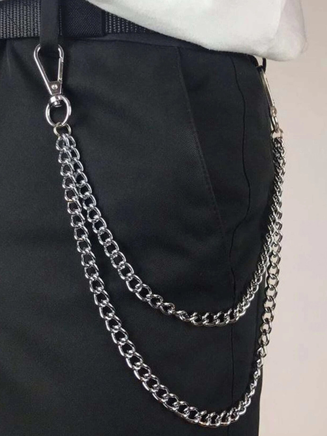 Its 4 You Unisex Silver-Two Layer Punk Pant